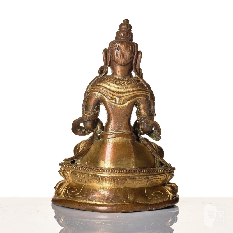 A gilt copper alloy figure of Amitayus, - 图4